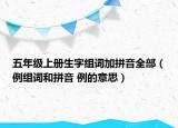 五年级上册生字组词加拼音全部（例组词和拼音 例的意思）