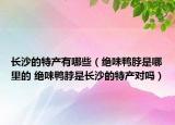 长沙的特产有哪些（绝味鸭脖是哪里的 绝味鸭脖是长沙的特产对吗）