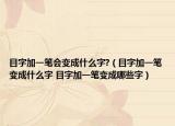 目字加一笔会变成什么字?（目字加一笔变成什么字 目字加一笔变成哪些字）