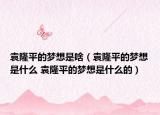 袁隆平的梦想是啥（袁隆平的梦想是什么 袁隆平的梦想是什么的）