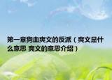 第一章狗血爽文的反派（爽文是什么意思 爽文的意思介绍）