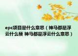epc项目是什么意思（神马都是浮云什么梗 神马都是浮云什么意思）