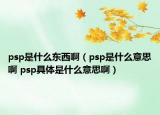 psp是什么东西啊（psp是什么意思啊 psp具体是什么意思啊）