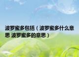 波罗蜜多包括（波罗蜜多什么意思 波罗蜜多的意思）