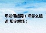 坝如何组词（坝怎么组词 坝字解释）