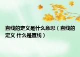 直线的定义是什么意思（直线的定义 什么是直线）