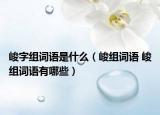 峻字组词语是什么（峻组词语 峻组词语有哪些）