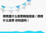 嘿嘿是什么意思网络用语（嘿嘿什么意思 你知道吗）
