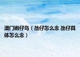 澳门凼仔岛（氹仔怎么念 氹仔具体怎么念）