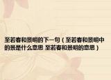 至若春和景明的下一句（至若春和景明中的景是什么意思 至若春和景明的意思）