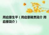 周启豪生平（周启豪籍贯简介 周启豪简介）