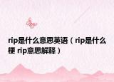 rip是什么意思英语（rip是什么梗 rip意思解释）