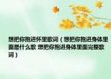 想把你抱进怀里歌词（想把你抱进身体里面是什么歌 想把你抱进身体里面完整歌词）