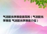 气溶胶光学厚度值范围（气溶胶光学厚度 气溶胶光学厚度介绍）