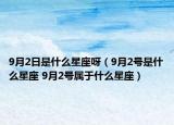 9月2日是什么星座呀（9月2号是什么星座 9月2号属于什么星座）