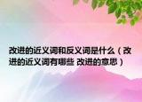 改进的近义词和反义词是什么（改进的近义词有哪些 改进的意思）