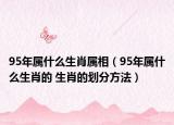 95年属什么生肖属相（95年属什么生肖的 生肖的划分方法）
