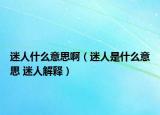 迷人什么意思啊（迷人是什么意思 迷人解释）