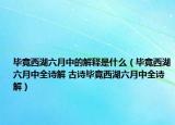 毕竟西湖六月中的解释是什么（毕竟西湖六月中全诗解 古诗毕竟西湖六月中全诗解）
