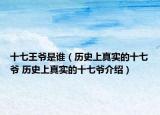 十七王爷是谁（历史上真实的十七爷 历史上真实的十七爷介绍）
