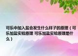 可乐中加入盐会发生什么样子的原理（可乐加盐实验原理 可乐加盐实验原理是什么）