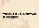 什么叫本本族（本本族是什么意思 本本族解释）