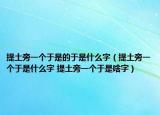 提土旁一个于是的于是什么字（提土旁一个于是什么字 提土旁一个于是啥字）