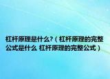 杠杆原理是什么?（杠杆原理的完整公式是什么 杠杆原理的完整公式）