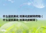 什么是抗氧化 抗氧化的解释药物（什么是抗氧化 抗氧化的解释）