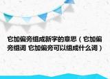 它加偏旁组成新字的意思（它加偏旁组词 它加偏旁可以组成什么词）