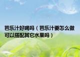 芭乐汁好喝吗（芭乐汁要怎么做 可以搭配其它水果吗）