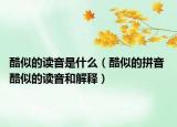 酷似的读音是什么（酷似的拼音 酷似的读音和解释）