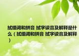 拭组词和拼音 拭字读音及解释是什么（拭组词和拼音 拭字读音及解释）