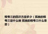 根号三的四次方是多少（孤独的根号三是什么梗 孤独的根号三什么意思）