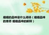细细的品味是什么词语（细细品味的意思 细细品味的解释）