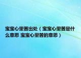 宝宝心里苦出处（宝宝心里苦是什么意思 宝宝心里苦的意思）