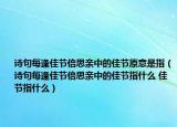 诗句每逢佳节倍思亲中的佳节原意是指（诗句每逢佳节倍思亲中的佳节指什么 佳节指什么）