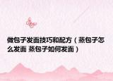 做包子发面技巧和配方（蒸包子怎么发面 蒸包子如何发面）