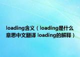 loading含义（loading是什么意思中文翻译 loading的解释）