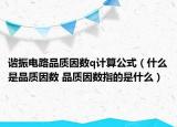 谐振电路品质因数q计算公式（什么是品质因数 品质因数指的是什么）