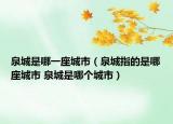 泉城是哪一座城市（泉城指的是哪座城市 泉城是哪个城市）