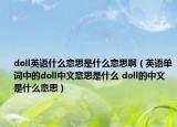 doll英语什么意思是什么意思啊（英语单词中的doll中文意思是什么 doll的中文是什么意思）