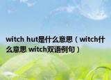 witch hut是什么意思（witch什么意思 witch双语例句）