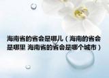 海南省的省会是哪儿（海南的省会是哪里 海南省的省会是哪个城市）