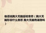 俗话说胸大无脑是啥意思（胸大无脑形容什么意思 胸大无脑有道理吗）