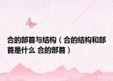 合的部首与结构（合的结构和部首是什么 合的部首）