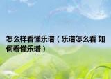 怎么样看懂乐谱（乐谱怎么看 如何看懂乐谱）