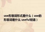 use形容词形式是什么（use的形容词是什么 useful短语）