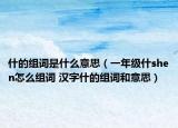 什的组词是什么意思（一年级什shen怎么组词 汉字什的组词和意思）