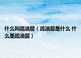 什么叫疏油层（疏油层是什么 什么是疏油层）